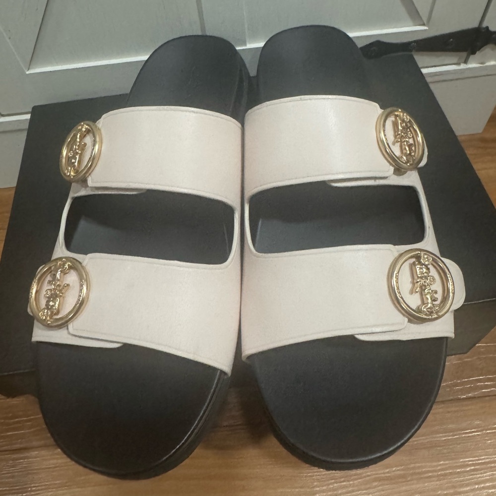 Coach Gable Sandal Chalk Womens 9